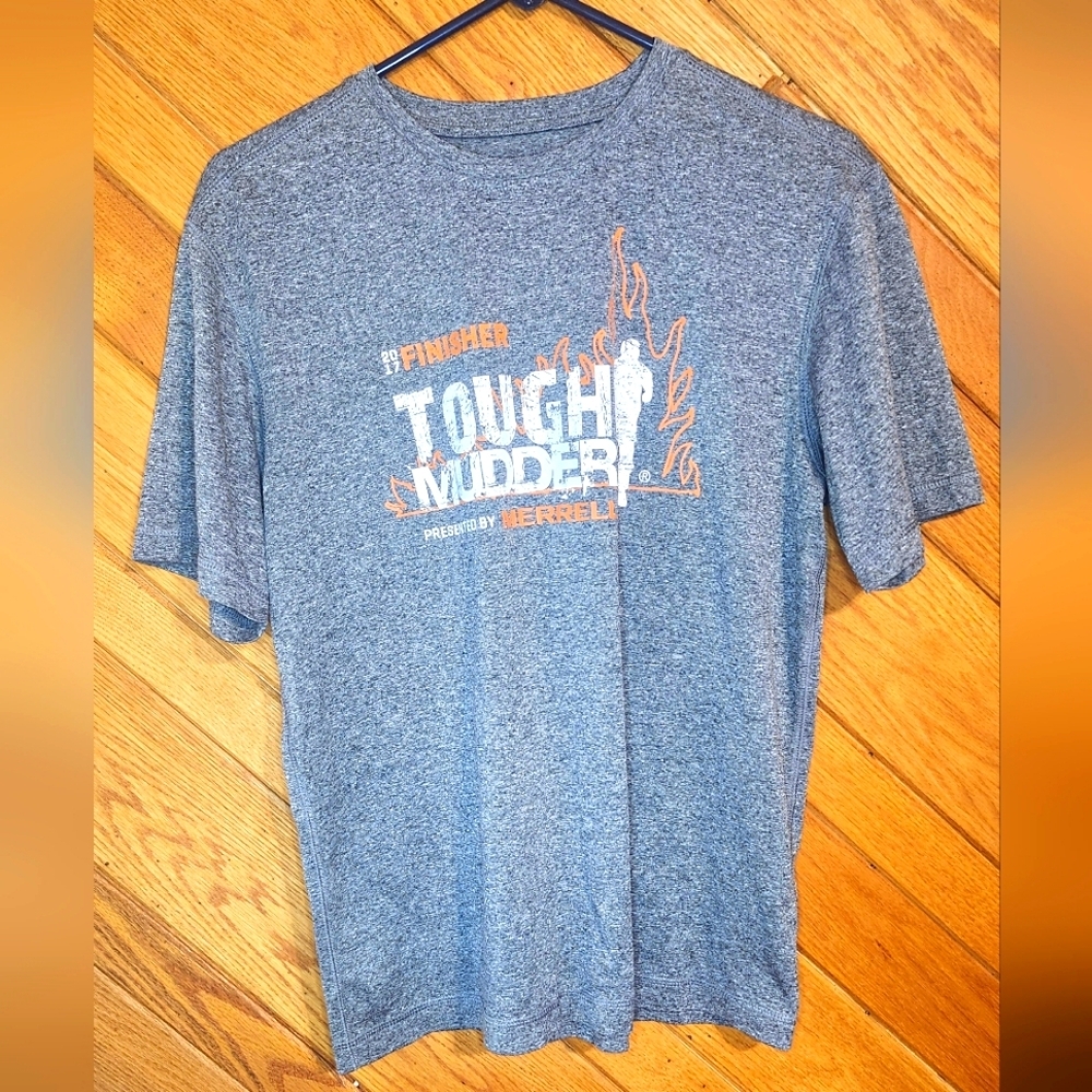 Merrell Tough Mudder 2017 Finisher Small Gray Athletic Race Shirt